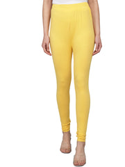 Women's Skinny Fit Ethnic Wear Churidar Leggings Mango Yellow