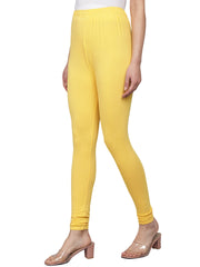 Women's Skinny Fit Ethnic Wear Churidar Leggings Mango Yellow