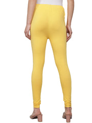 Women's Skinny Fit Ethnic Wear Churidar Leggings Mango Yellow