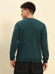 Thread Plus Winter Sweat Shirt For Men In English Green