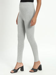 Women's Skinny Fit Ethnic Wear Ankle Length Leggings Light Grey