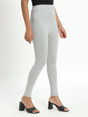 Women's Skinny Fit Ethnic Wear Ankle Length Leggings Light Grey