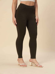 Thread Plus D Pocket Jeggings Pants Dark Mehandi