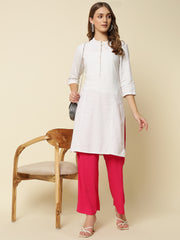 Thread Plus Relaxed Fit Palazzo For Women Magenta