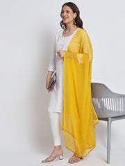 Soft Colour Chiffon Dupatta Mango Yellow