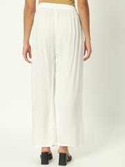 Thread Plus Relaxed Fit Palazzo For Women Off White