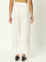 Thread Plus Relaxed Fit Palazzo For Women Off White