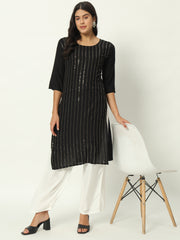 Thread Plus Relaxed Fit Palazzo For Women Off White