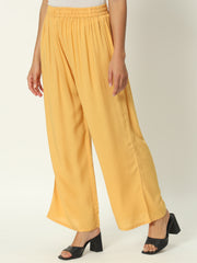 Relaxed Fit Plain Palazzo for Women