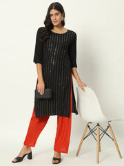 Relaxed Fit Plain Palazzo for Women