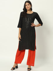 Relaxed Fit Plain Palazzo for Women