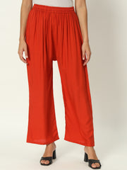 Relaxed Fit Plain Palazzo for Women