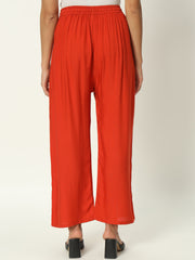 Relaxed Fit Plain Palazzo for Women