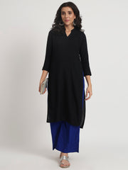 Soft Colors Relaxed Fit Pocket Palazzo Women Royal Blue