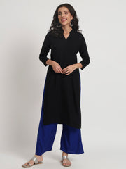 Soft Colors Relaxed Fit Pocket Palazzo Women Royal Blue