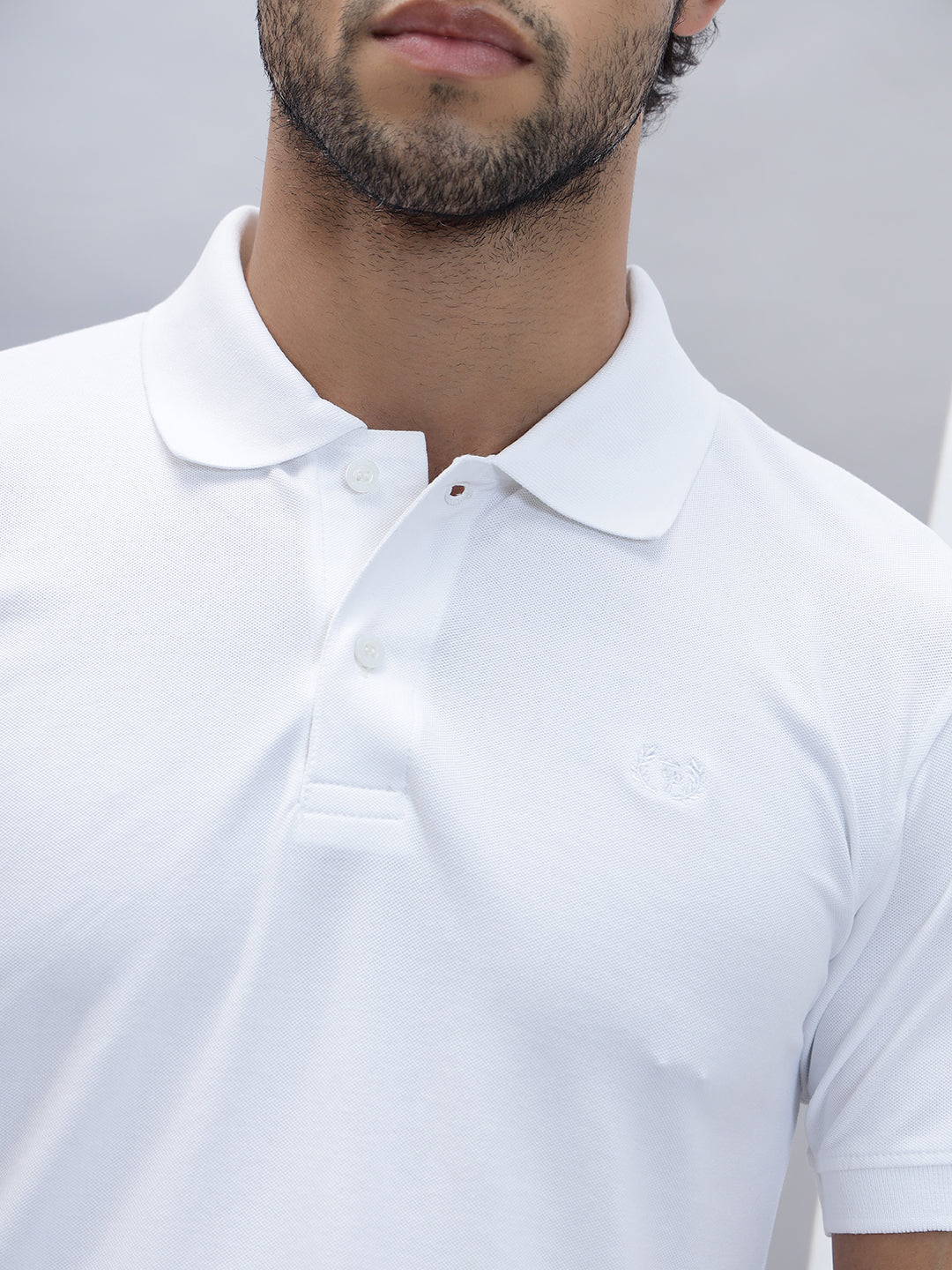 Thread Plus Polo T-Shirt In White Color