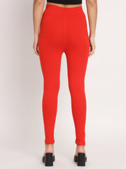 Thread Plus D Pocket Stretchable Solid Cotton Pants for Red