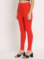 Thread Plus D Pocket Stretchable Solid Cotton Pants for Red