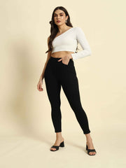 Thread Plus D Pocket Jeggings Pants Black