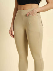 Thread Plus D Pocket Jeggings Pants Brown