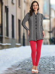 Ankle Length Winter Wear Warm Leggings for Women