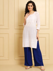 Thread Plus Relaxed Fit Palazzo For Women Royal Blue