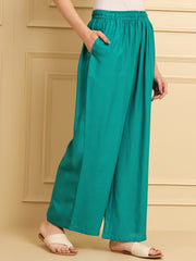 Soft Colors Relaxed Fit Pocket Palazzo Women Rama Green