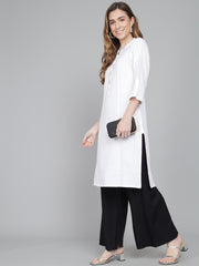 Thread Plus Relaxed Fit Palazzo For Women Black