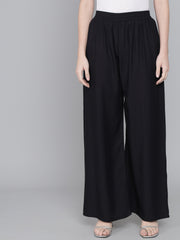 Thread Plus Relaxed Fit Palazzo For Women Black