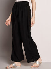 Relaxed Fit Plain Palazzo for Women