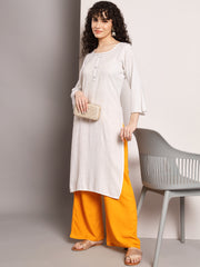 Soft Colors Relaxed Fit Pocket Palazzo Women Mustard