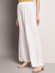 Relaxed Fit Plain Palazzo for Women