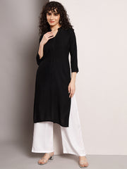 Relaxed Fit Plain Palazzo for Women