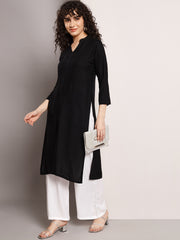 Relaxed Fit Plain Palazzo for Women