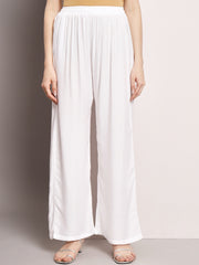 Relaxed Fit Plain Palazzo for Women