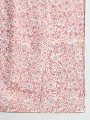 Thread Plus Onion Pink Floral Malmal Cotton Dabu Descharge Print Stole