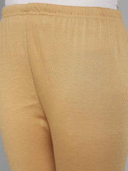 Soft Colors Woolen Raisin Leggings for Women Camel