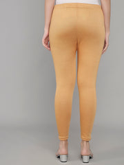 Soft Colors Woolen Raisin Leggings for Women Camel