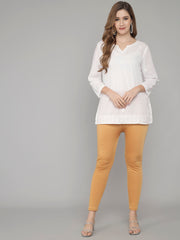 Soft Colors Woolen Raisin Leggings for Women Camel