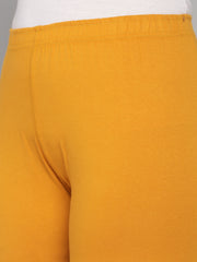 Women's Skinny Fit Ethnic Wear Churidar Leggings Mustard Yellow