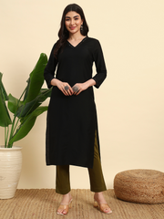 Thread Plus Stretchable Premium Pants with 2 Side Pockets Dark Olive