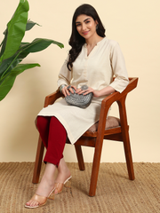 Thread Plus Stretchable Premium Pants with 2 Side Pockets Maroon