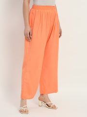 Thread Plus Relaxed Fit Palazzo For Women Peach