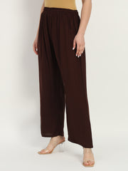 Thread Plus Relaxed Fit Palazzo For Women Coffee