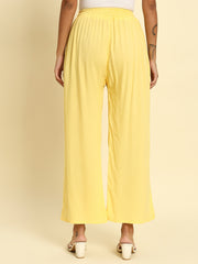 Regular Fit Pocket Palazzo Mango Yellow