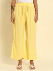 Regular Fit Pocket Palazzo Mango Yellow