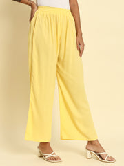 Regular Fit Pocket Palazzo Mango Yellow