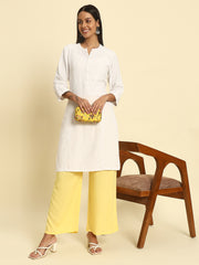 Regular Fit Pocket Palazzo Mango Yellow