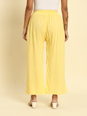 Thread Plus Relaxed Fit Palazzo For Women Mango yellow