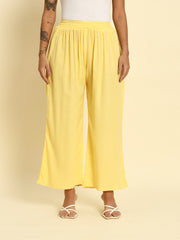 Thread Plus Relaxed Fit Palazzo For Women Mango yellow